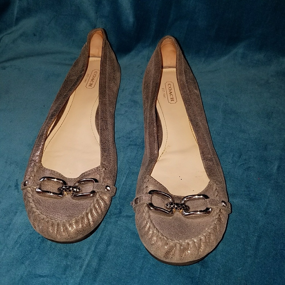 Coach Metallic Brown Loafers